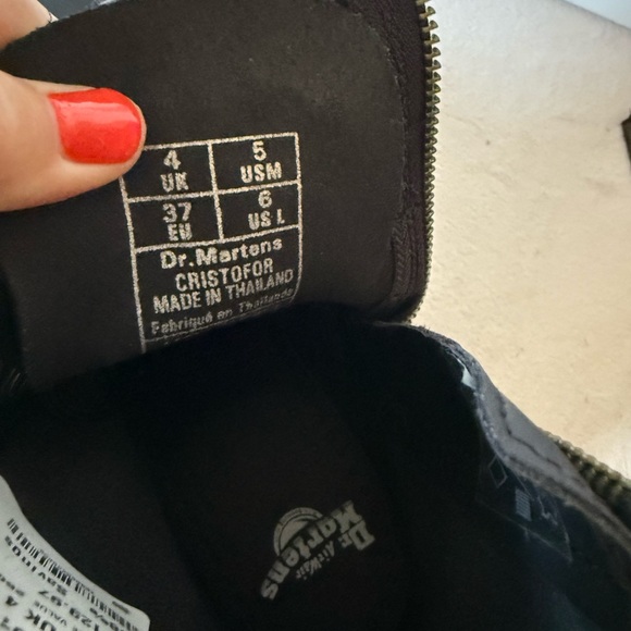 DR MARTENS CRISTOFOR BLACK LEATHER HARNESS LACE UP MOTO BOOTS NEW - Picture 11 of 16